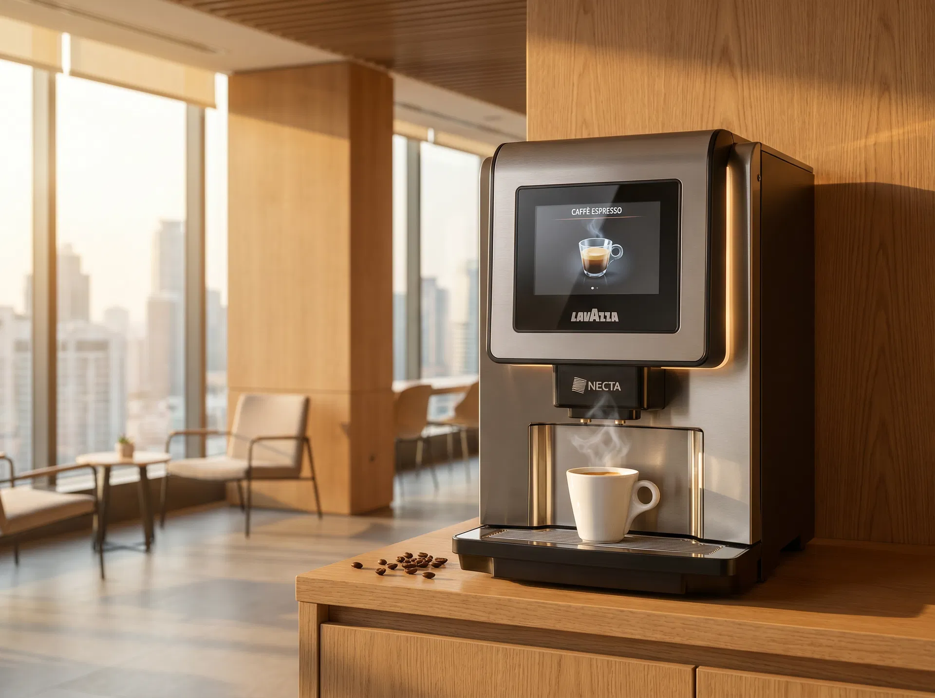 LAVAZZA coffee vending service background - premium Italian coffee in Hong Kong