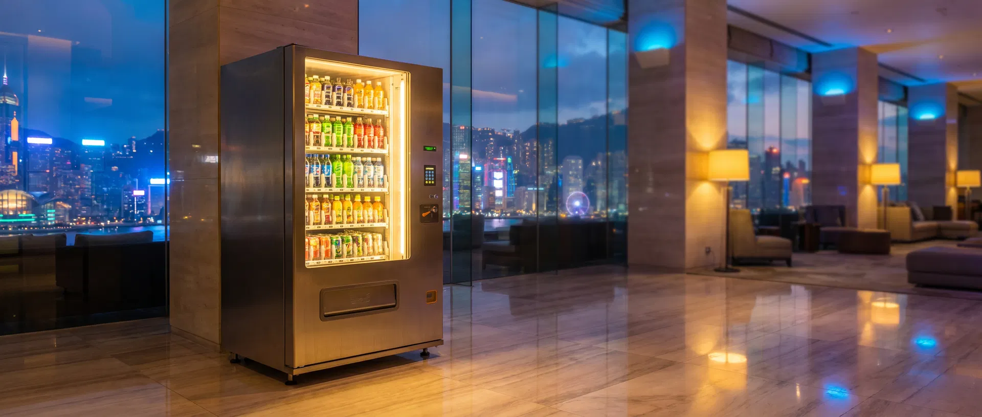 Modern vending machine in Hong Kong